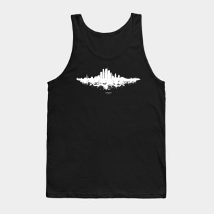 Los Angeles City Skyline - Black and White Watercolor Tank Top